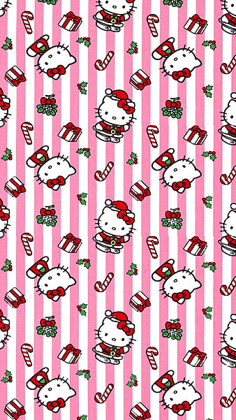Hello Kitty with Candy Canes