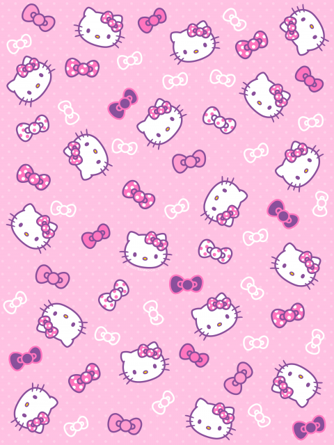 Hello Kitty with Pink and Purple Bows