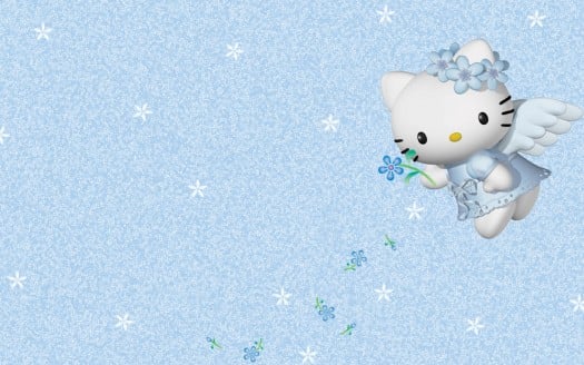 Hello Kitty with Blue Angel Wings