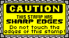 CAUTION- This stamp has SHARP EDGES; Do not touch this edges of this stamp!