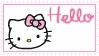 White Hello Kitty with Pink Text