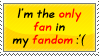 I'm the only fan in my fandom :'(