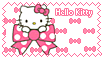 Hello Kitty behind a bow